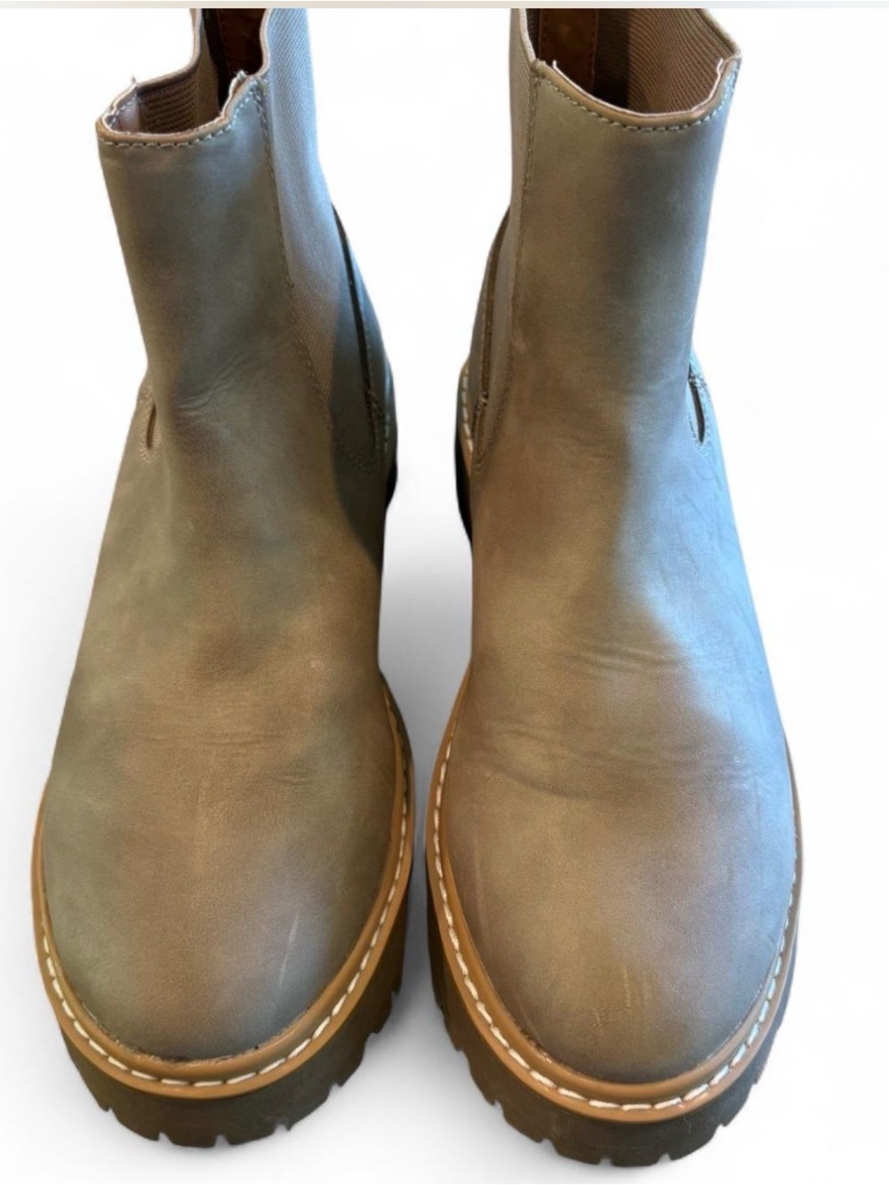 Taupe Lug Sole Boots